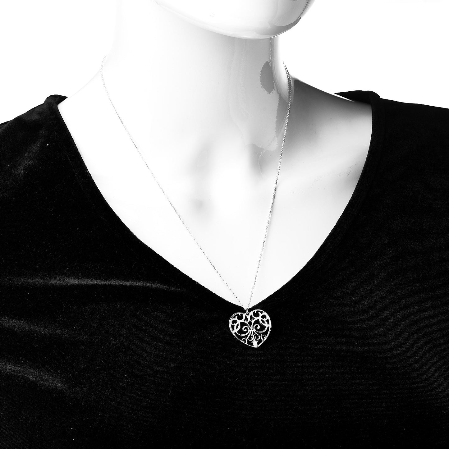 Sterling Silver Enchant Heart Pendant Necklace