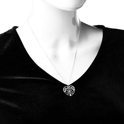Tiffany Sterling Silver Enchant Heart Pendant Necklace 2 of 4