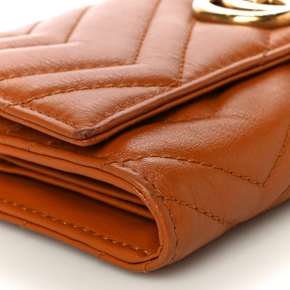 Gucci Calfskin Matelasse GG Marmont Continental Wallet Cognac 10 of 11