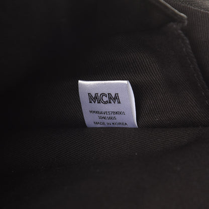 MCM Velvet Monogram Medium Stark Insignia Backpack Black 8 of 11