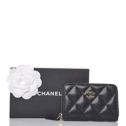 Chanel Caviar Quilted Zip Coin Purse Black 8 of 8