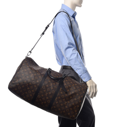 Louis Vuitton Monogram Macassar Keepall Bandouliere 55 2 of 10