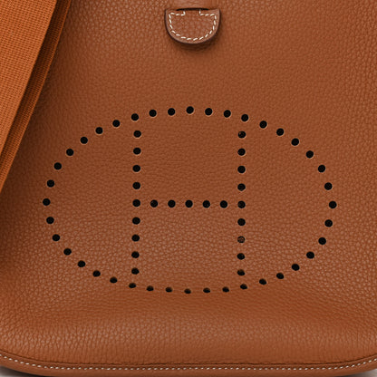 Hermes Taurillon Clemence Evelyne III PM Gold 8 of 11