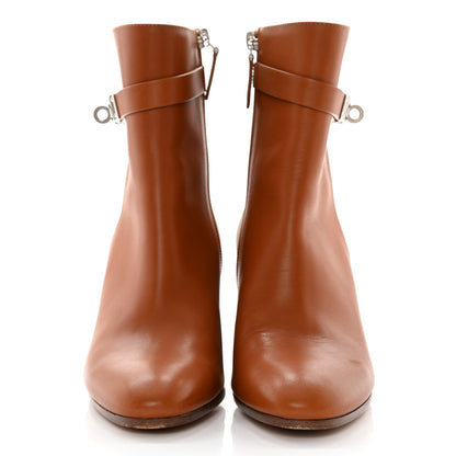 Hermes Calfskin Saint Germain Ankle Boots 37 Gold 2 of 10