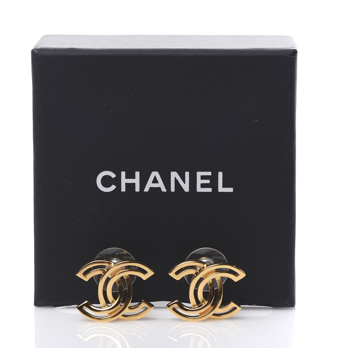 Metal Obazine CC Earrings Gold