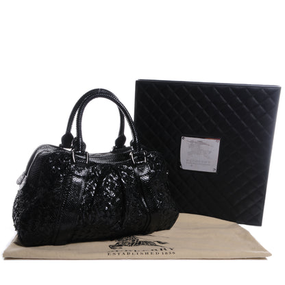 Burberry Python Knight Satchel Black 5 of 9