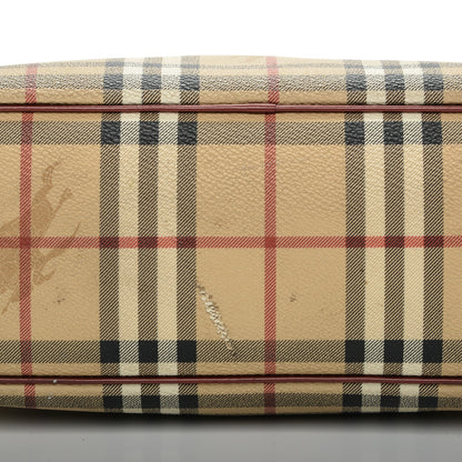 Burberry Haymarket Check Small Tote Red 9 of 9
