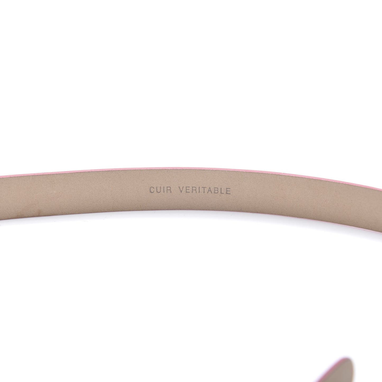 Patent Calfskin CC Logo Skinny Belt 75 30 Pink