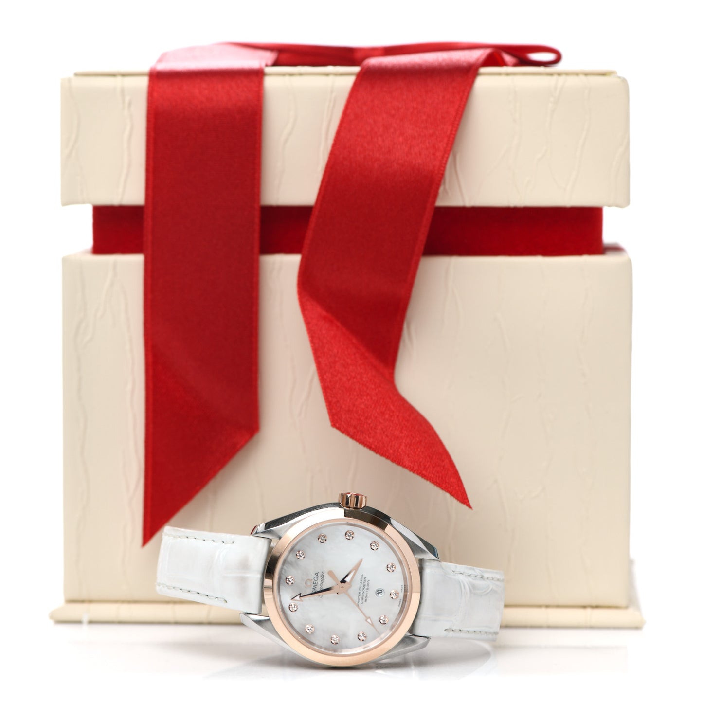 Stainless Steel 18K Sedna Gold Diamond Mother of Pearl 34mm Seamaster Aqua Terra Co-Axial Chronometer Automatic Watch 231.23.34.20.55.001