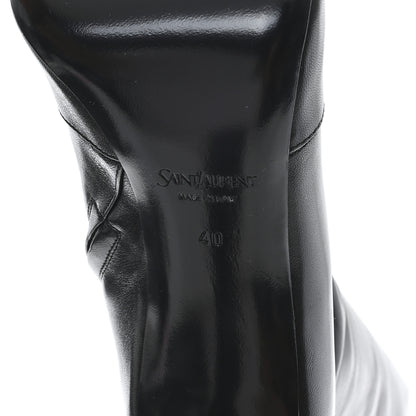 Saint Laurent Lambskin Francoise Tall Boots 40 Black 6 of 7
