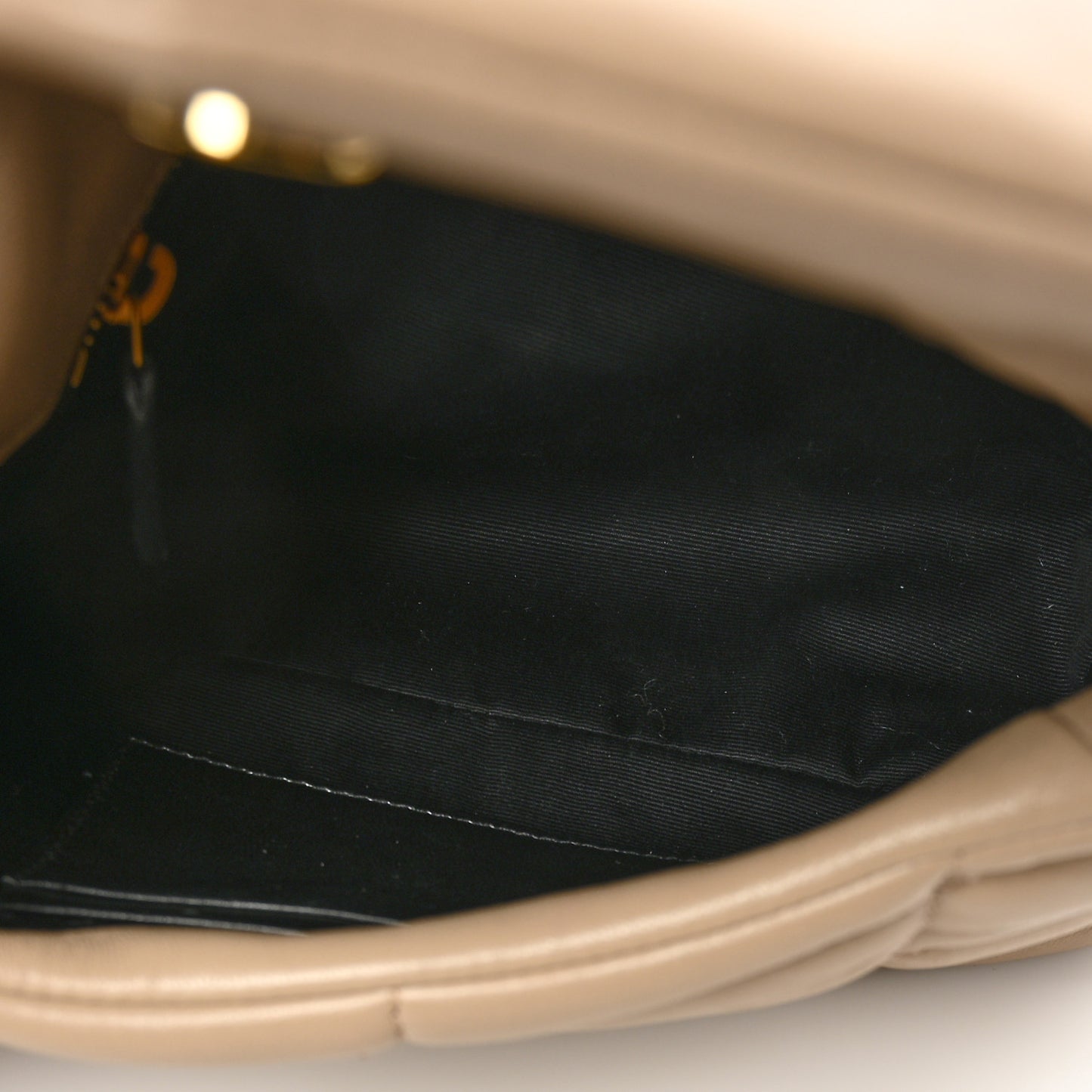 Lambskin Quilted Toy Loulou Puffer Monogram Chain Satchel Dark Beige