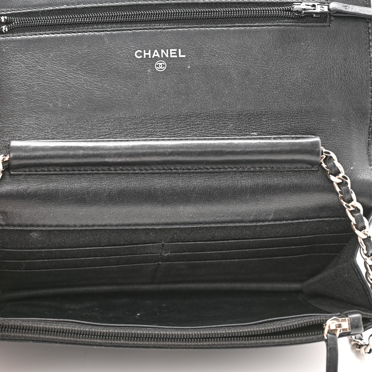 Chanel Caviar Timeless CC Wallet On Chain WOC Black 5 of 14