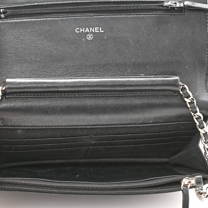 Chanel Caviar Timeless CC Wallet On Chain WOC Black 5 of 14