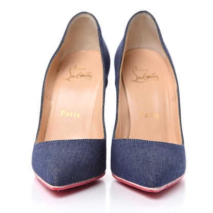 Christian Louboutin Denim Jazz Calf So Kate 120 Pumps 35 Blue Pompadour 2 of 11