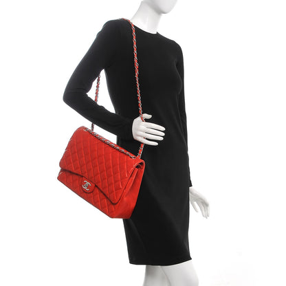 Chanel Lambskin Quilted Maxi Double Flap Red 3 of 11