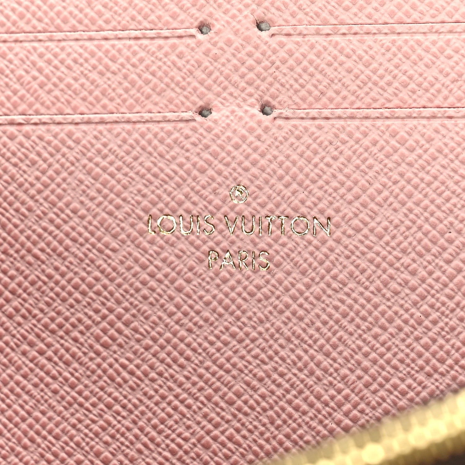 Louis Vuitton Damier Ebene Clemence Wallet Rose Ballerine 6 of 9