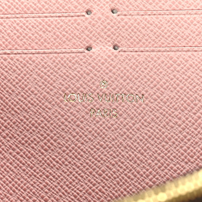 Louis Vuitton Damier Ebene Clemence Wallet Rose Ballerine 6 of 9