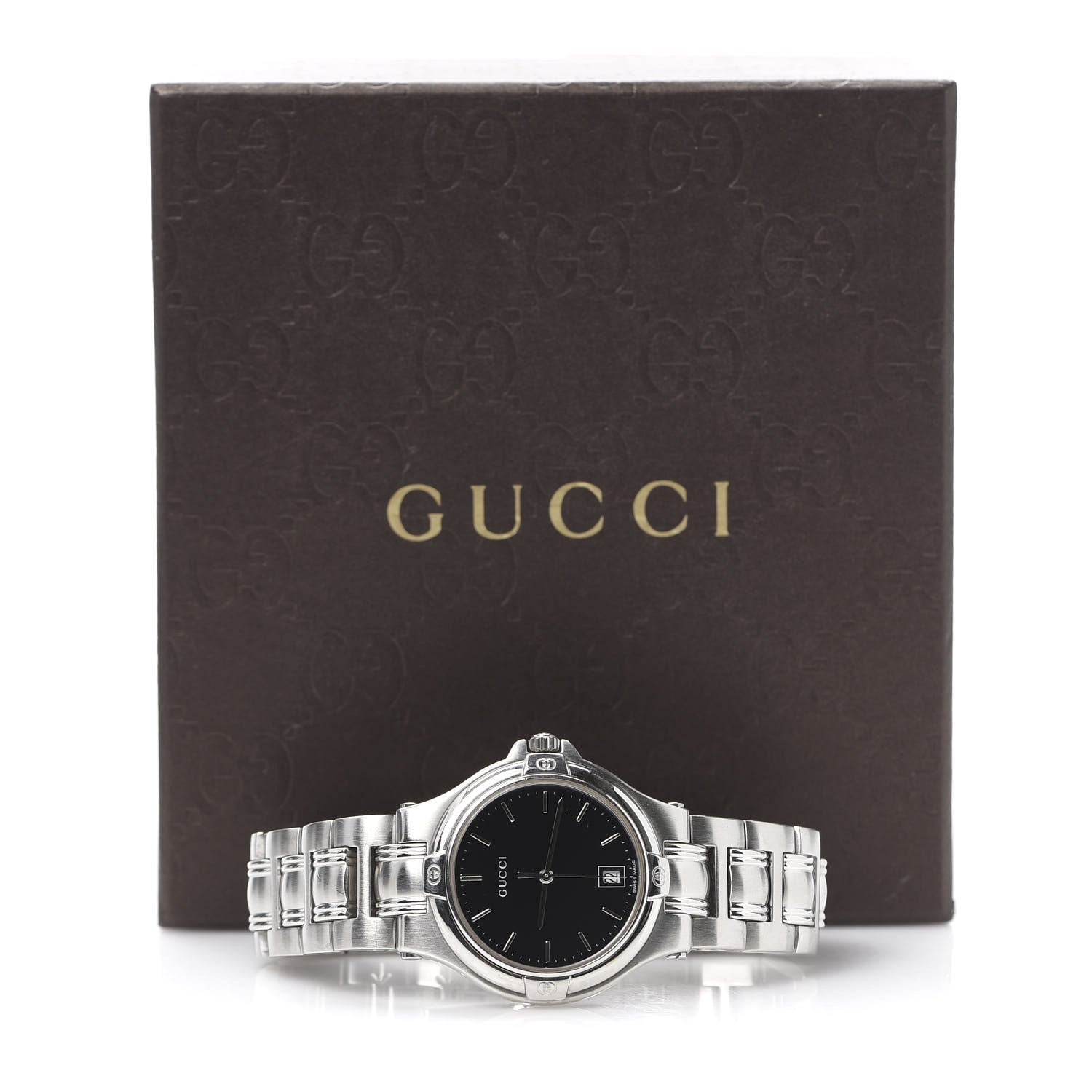 Gucci Stainless Steel 35mm 9040M Quartz Watch Black 7 of 7