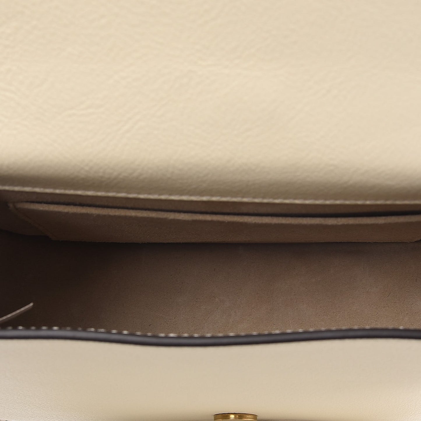 Calfskin Suede Medium Nile Bracelet Bag Off White