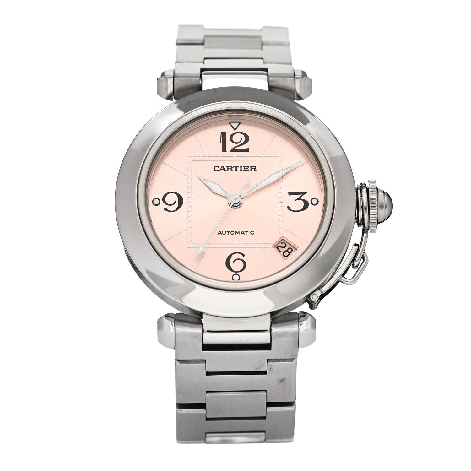 Cartier Stainless Steel 35mm Pasha Automatic Watch Pink 1 of 5