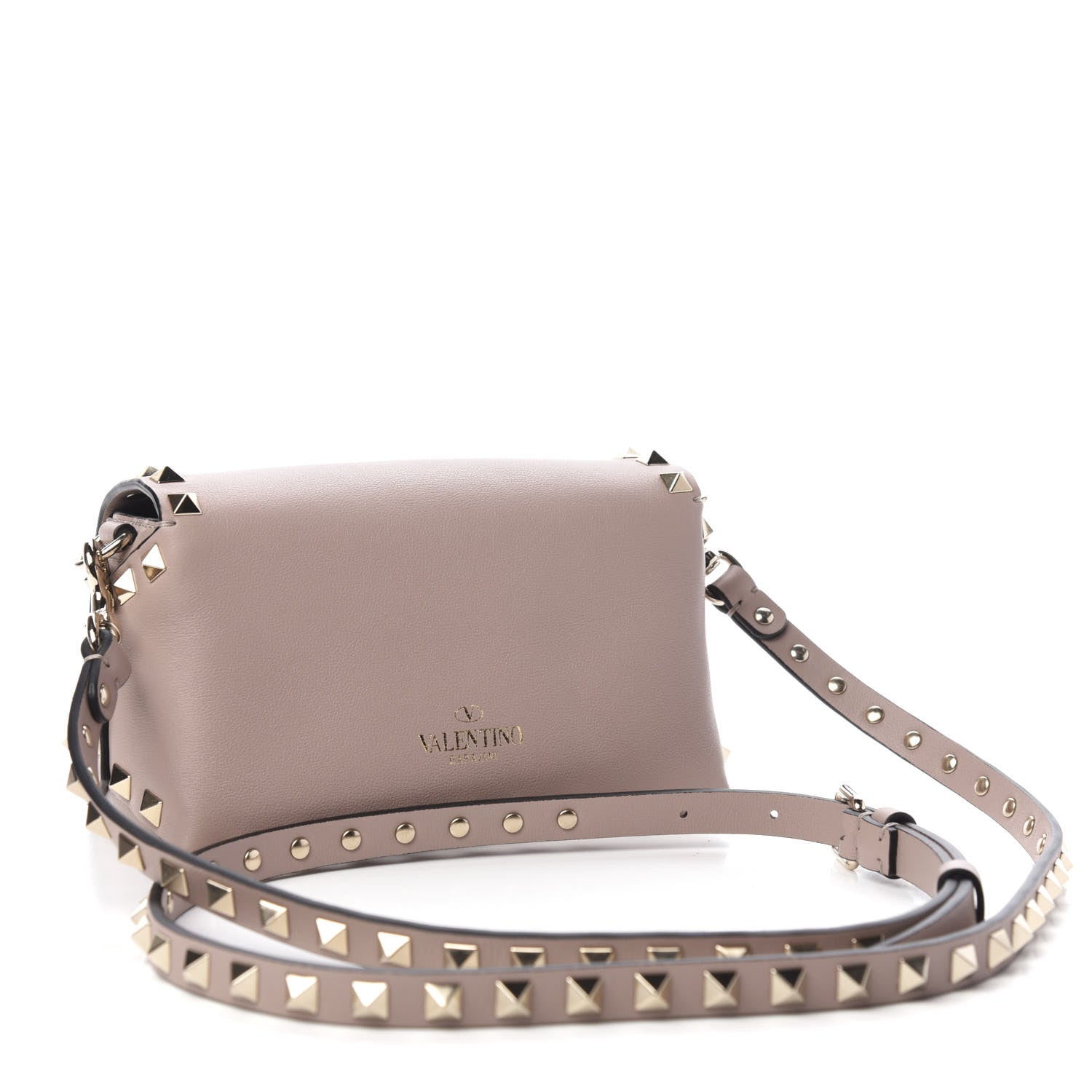 Valentino Garavani Calfskin Mini Rockstud Crossbody Bag Poudre 3 of 9
