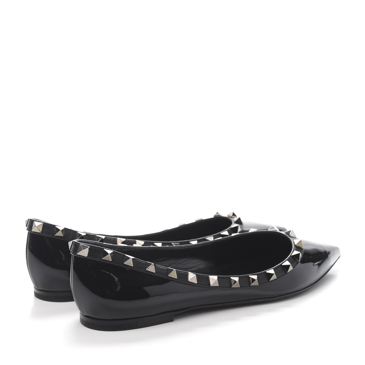 Patent Rockstud Ballerina Flats 37 Black