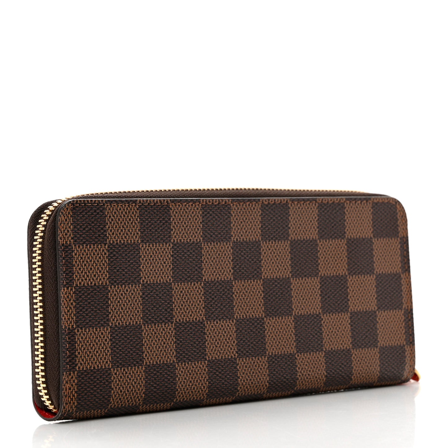 Damier Ebene Clemence Wallet Cherry
