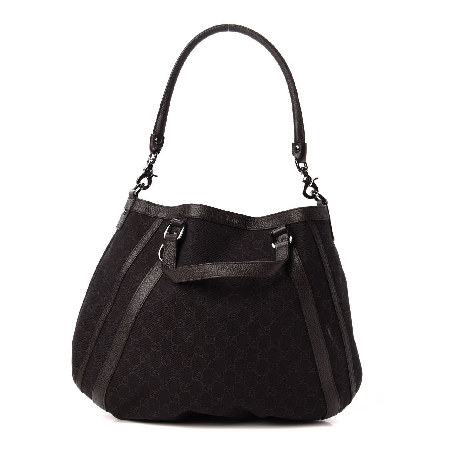 Gucci Monogram Medium Abbey Convertible Tote Dark Brown 1 of 11