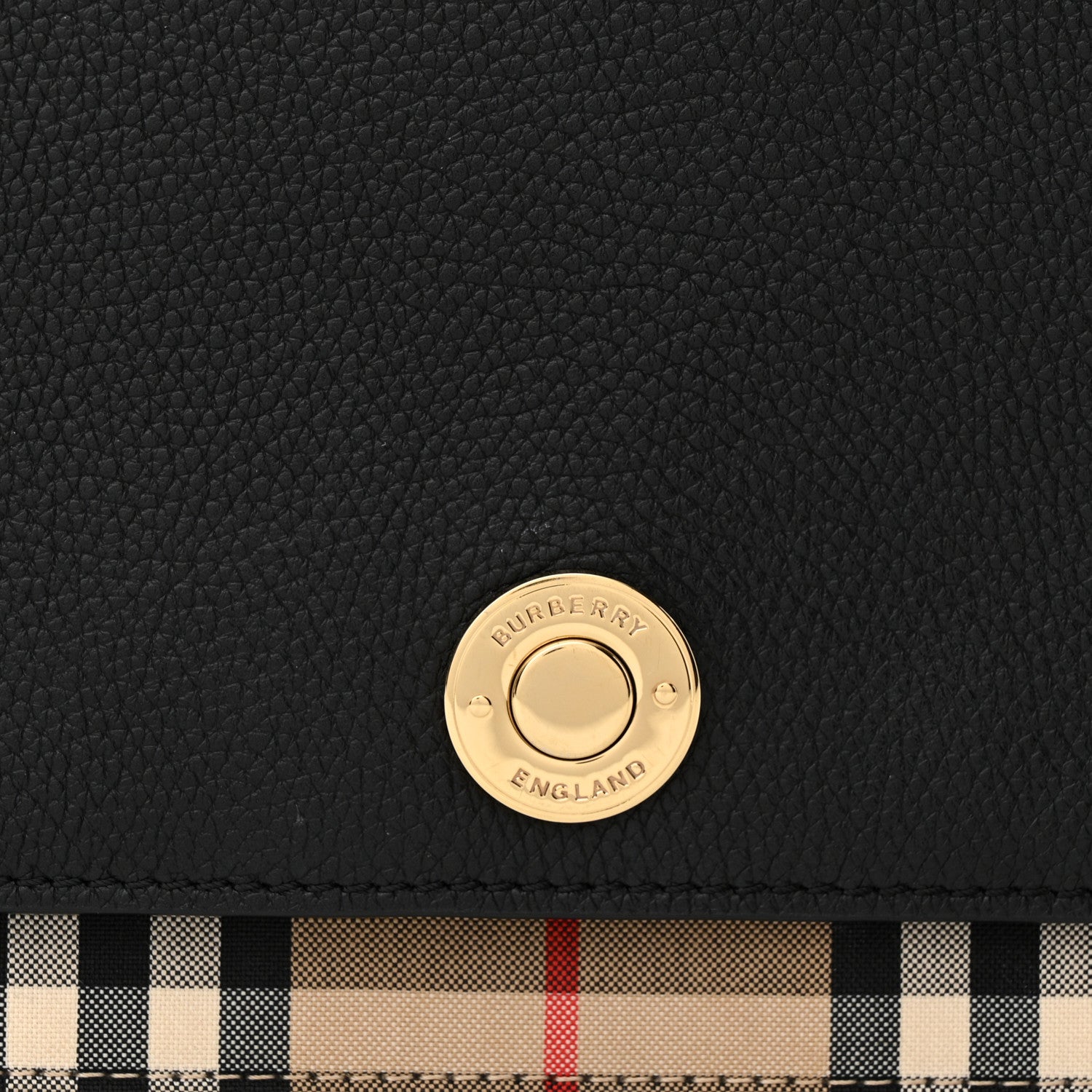 Burberry Grainy Calfskin Vintage Check Note Crossbody Bag Black 12 of 13
