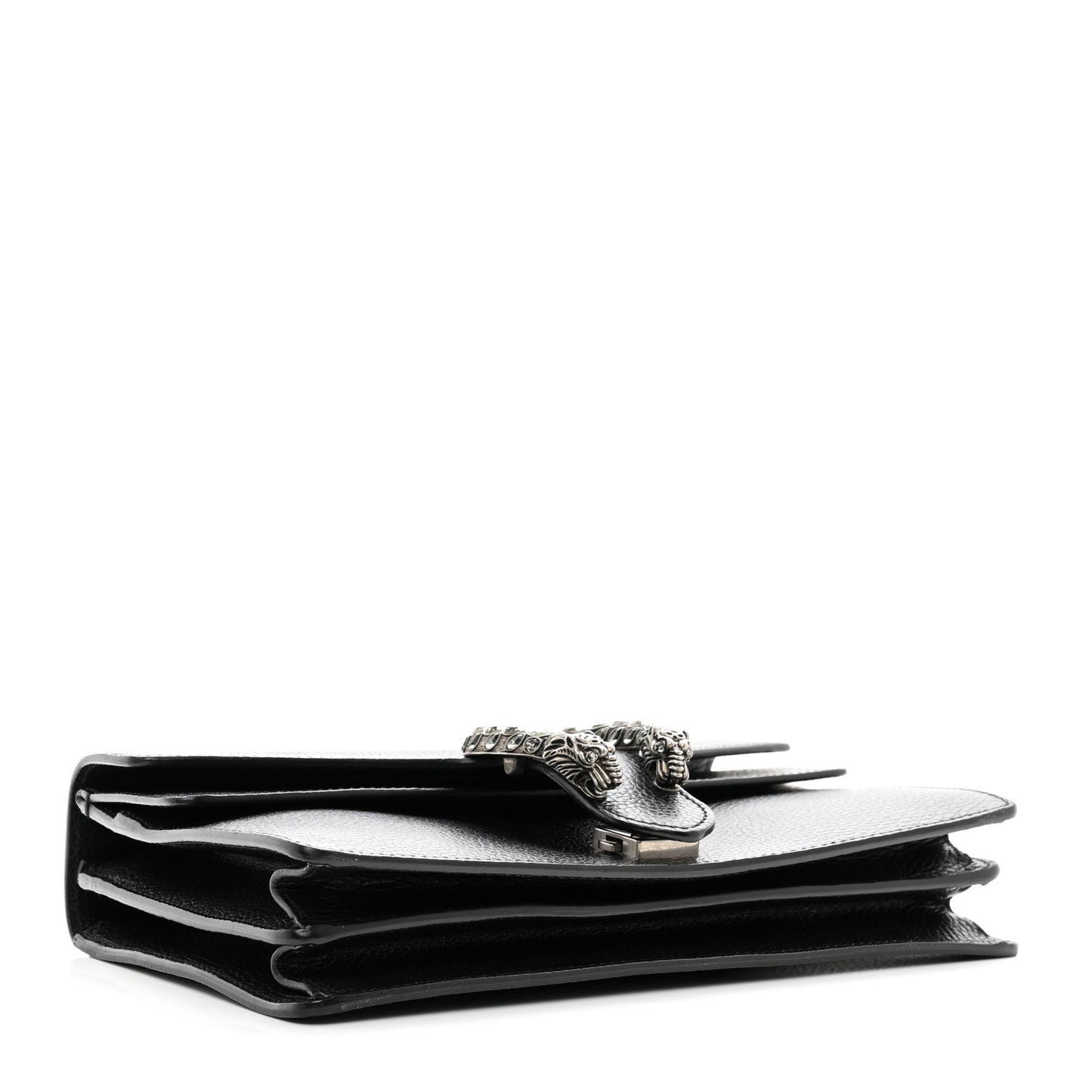 Pebbled Calfskin Small Dionysus Shoulder Bag Black