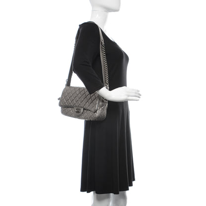 Chanel Metallic Calfskin Quilted Small Casual Rock Flap Silver 2 of 17