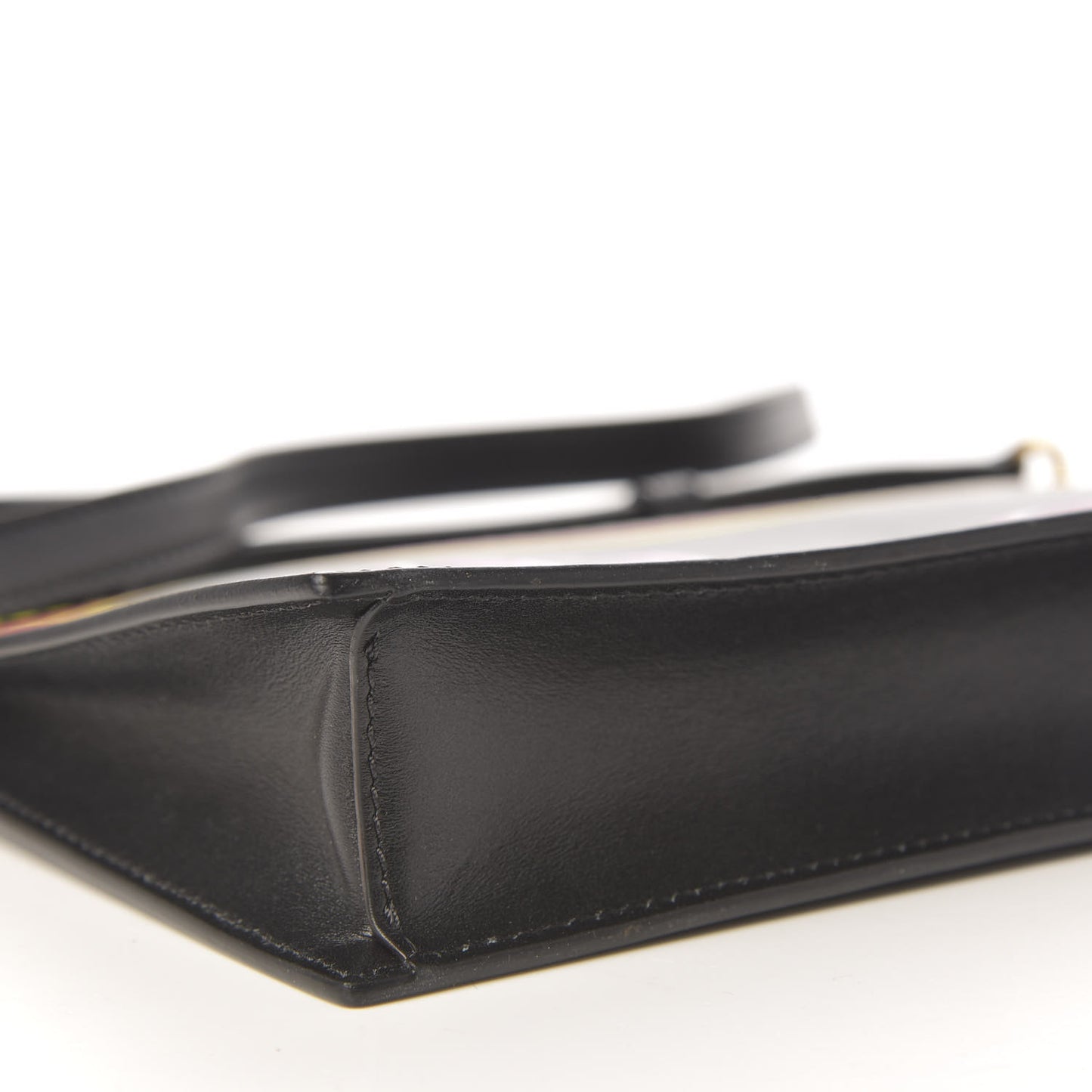 Calfskin 90's Vintage Logo Crossbody Clutch Black Multicolor