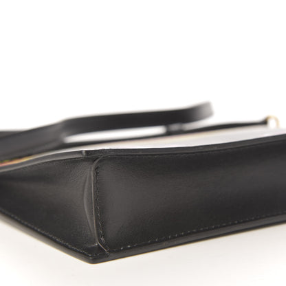 Versace Calfskin 90's Vintage Logo Crossbody Clutch Black Multicolor 4 of 7