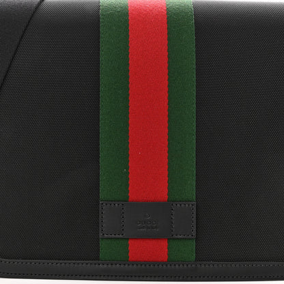 Gucci Techno Canvas Web Flap Messenger Bag Black 7 of 10