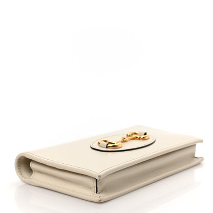 Gucci Boarded Plutone Calfskin Horsebit 1955 Wallet On Chain Mystic White 4 of 9