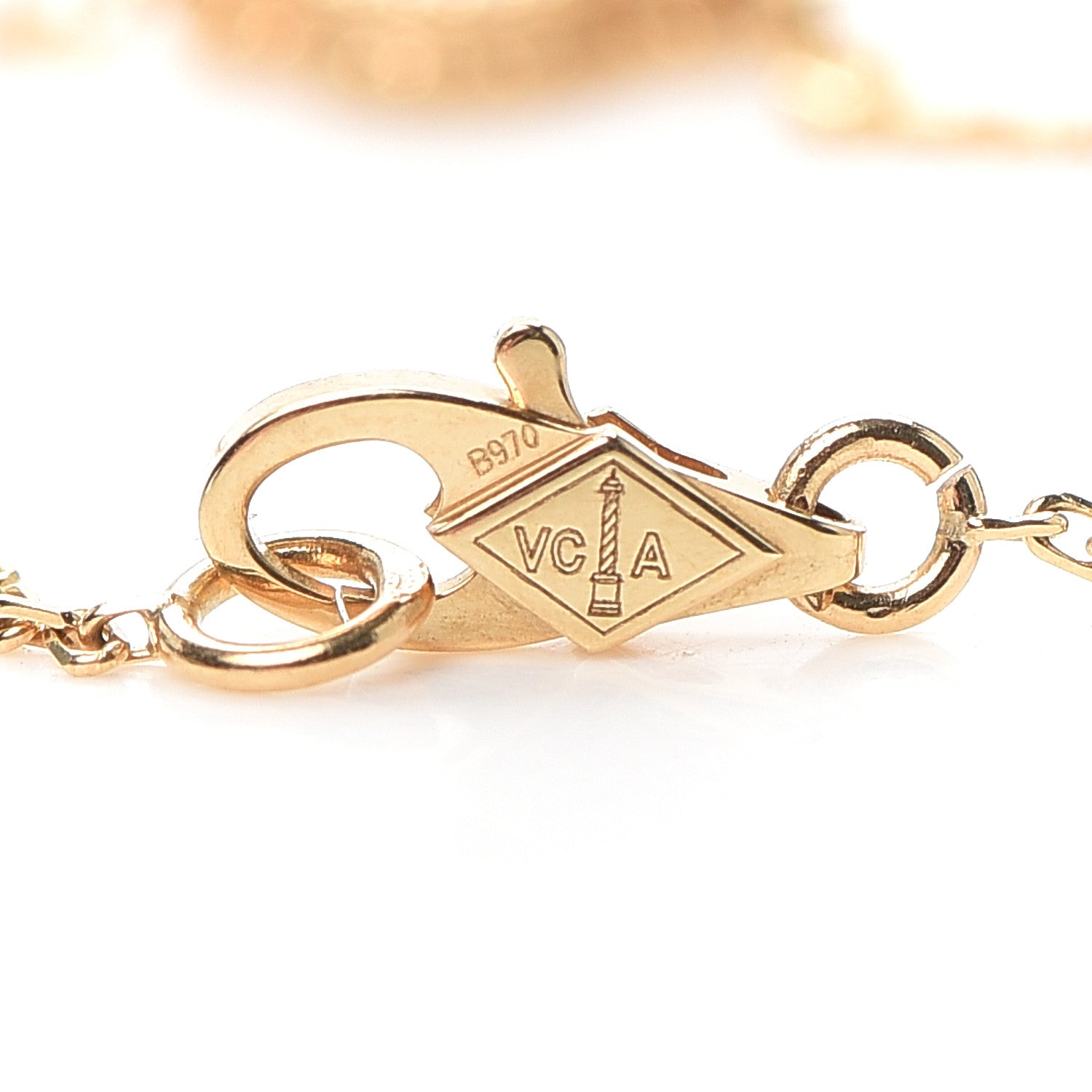 Van Cleef & Arpels 18K Yellow Gold Mother of Pearl Sweet Alhambra Bracelet 4 of 8