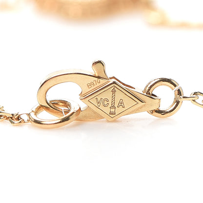 Van Cleef & Arpels 18K Yellow Gold Mother of Pearl Sweet Alhambra Bracelet 4 of 8