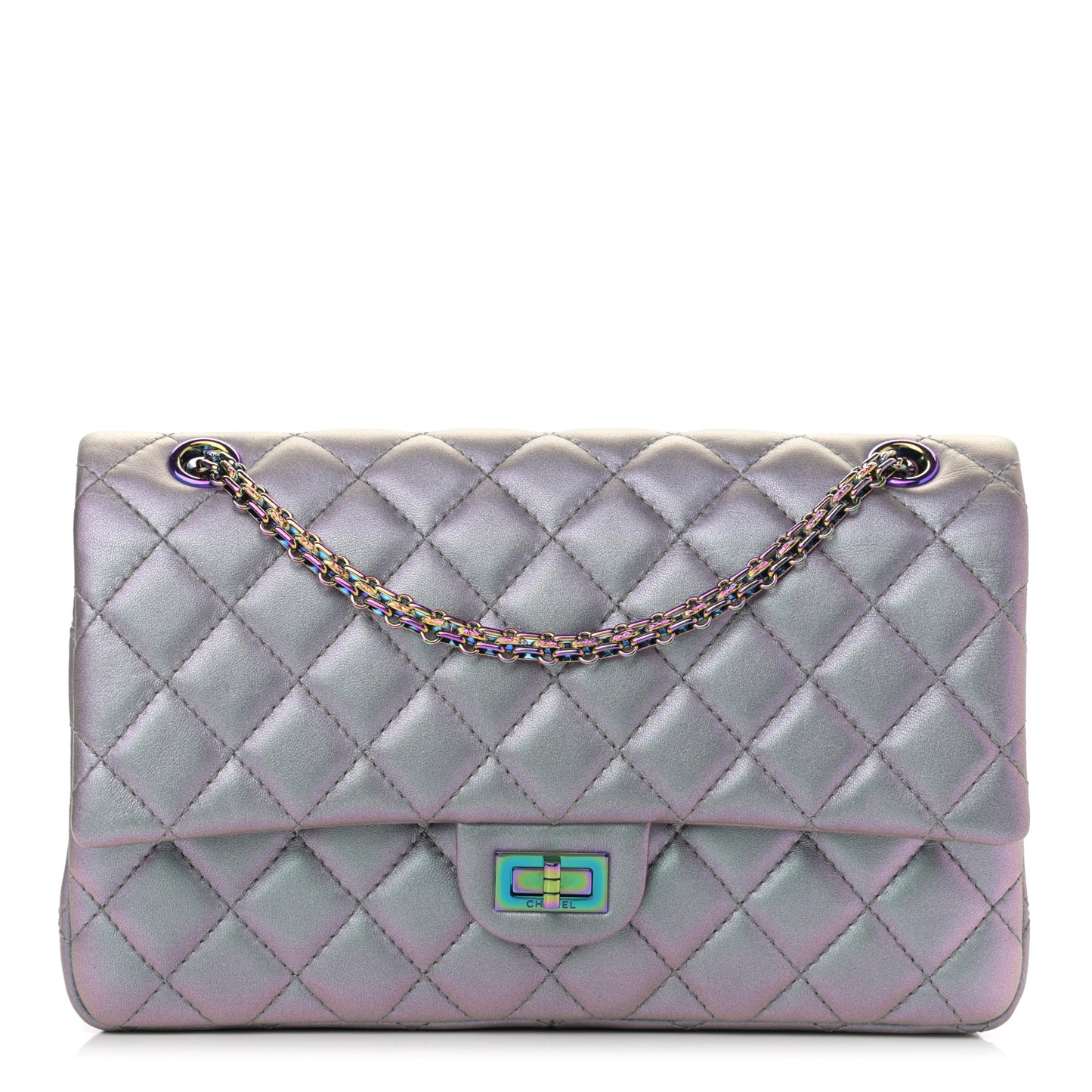 Iridescent Lambskin Quilted 2.55 Reissue 226 Flap Light Purple