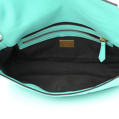 Fendi Nappa FF 1974 Embossed Baguette Spring Turquoise 5 of 11