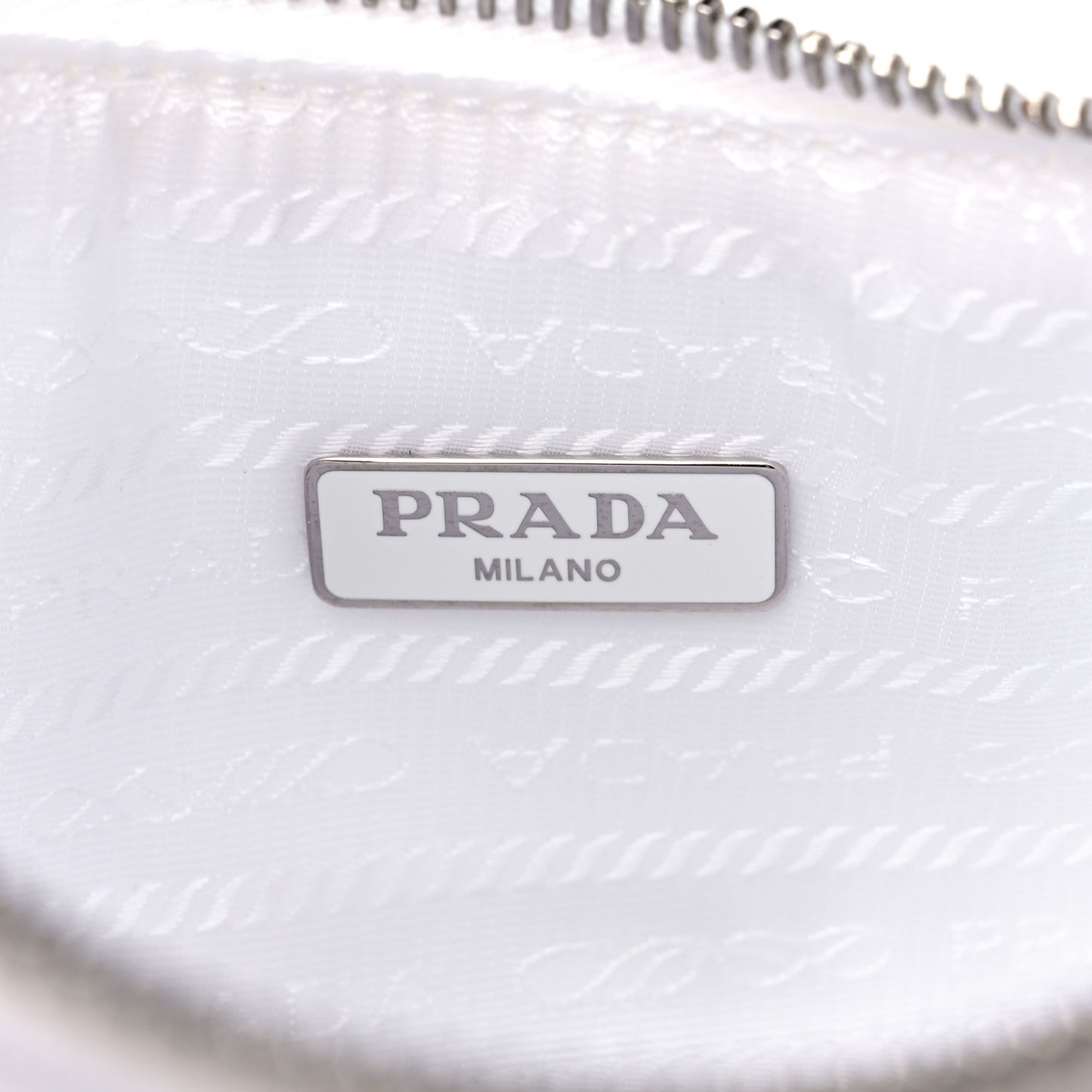 Re-Nylon Saffiano Mini Re-Edition 2005 Bag White