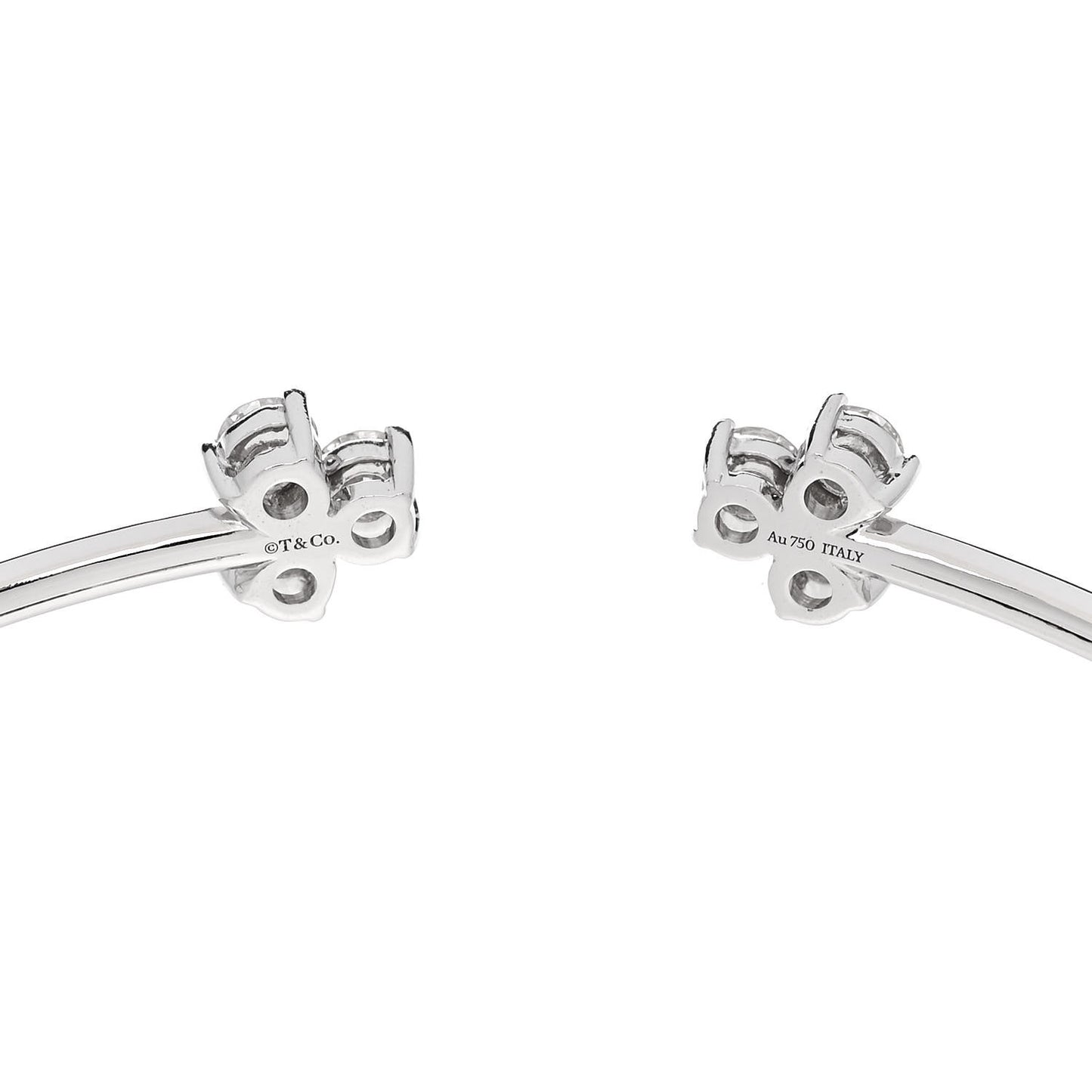 18K White Gold Diamond Aria Wire Bracelet