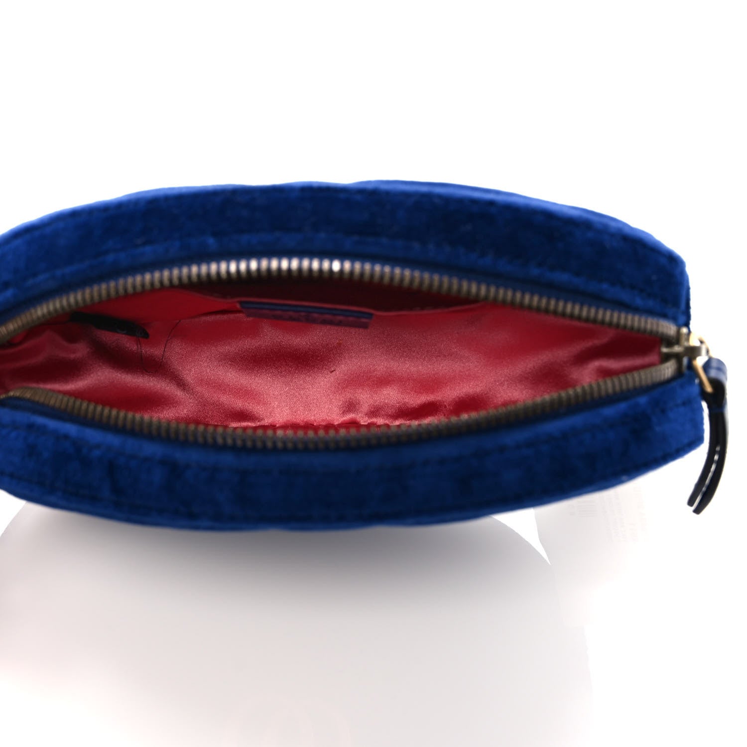 Gucci Velvet Matelasse GG Marmont Belt Bag 65 26 Cobalt Blue 4 of 8