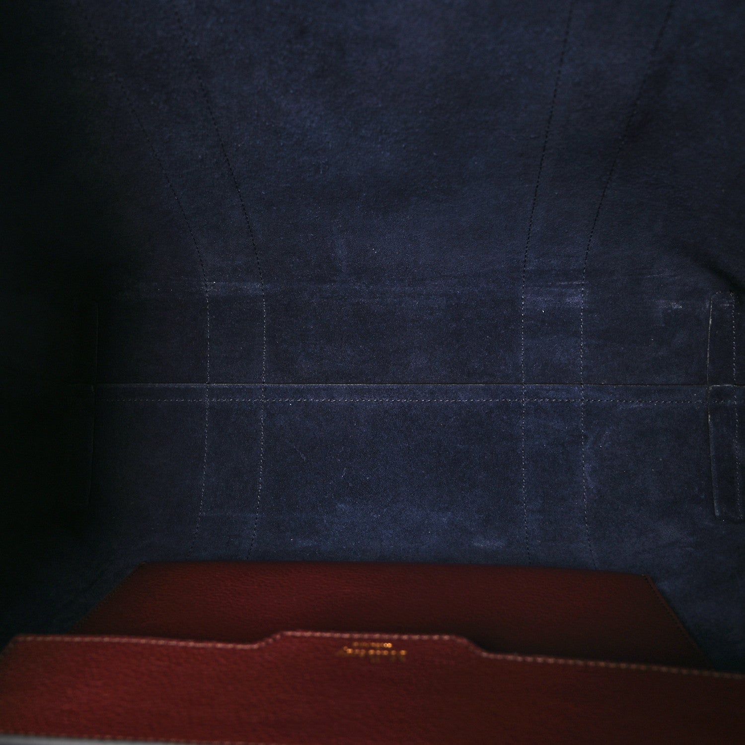 Mulberry Small Classic Grain Bayswater Tote Burgundy Oxford Blue 5 of 9