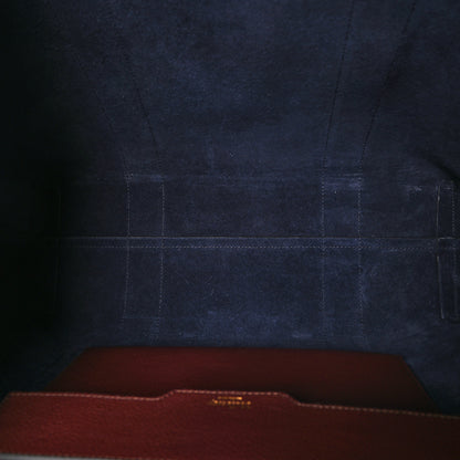 Mulberry Small Classic Grain Bayswater Tote Burgundy Oxford Blue 5 of 9