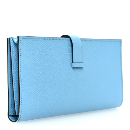 Hermes Epsom Bearn Gusset Wallet Celeste 3 of 8