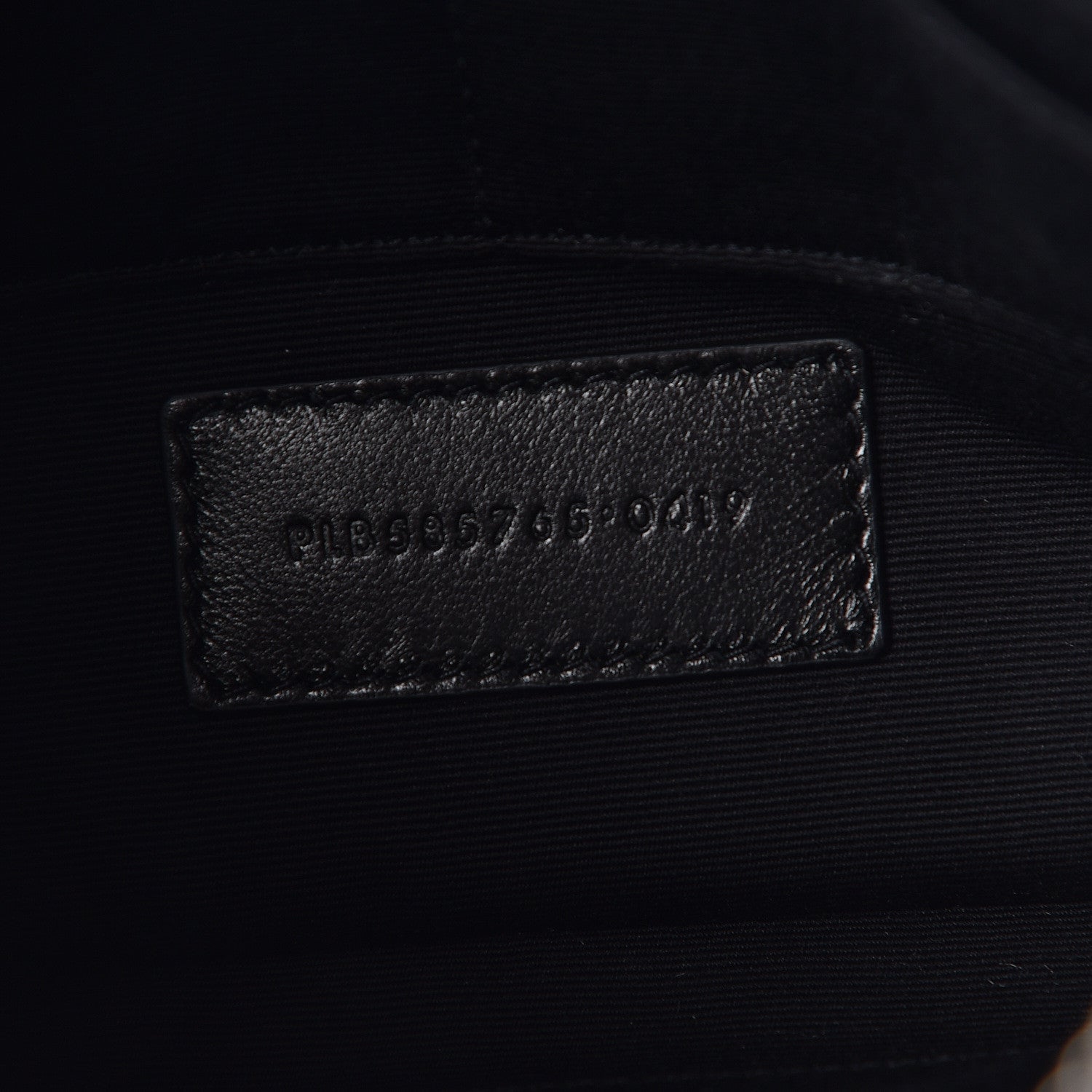 Saint Laurent Calfskin Musical Notes Zip Pouch Black 7 of 8