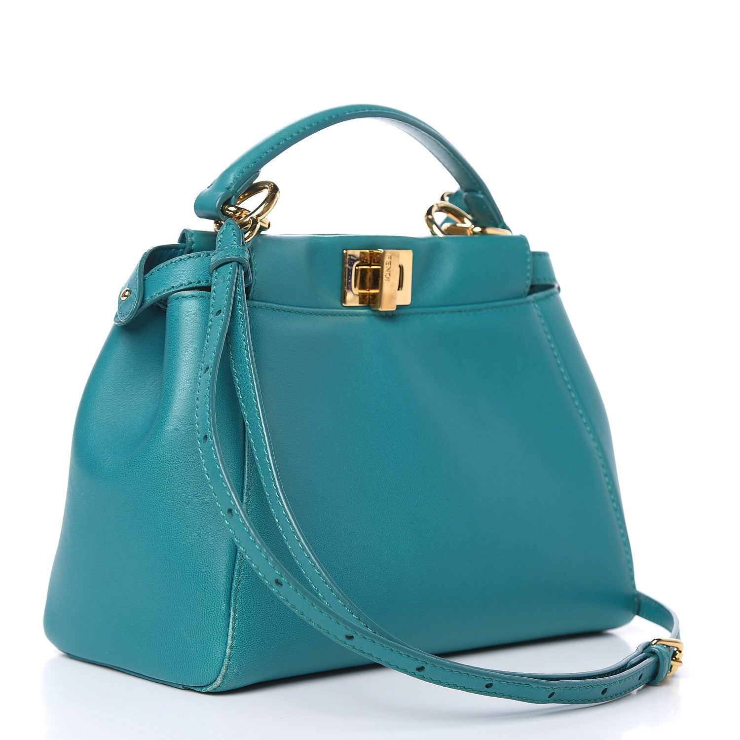 Fendi Nappa Mini Peekaboo Iconic Satchel Lago 3 of 18