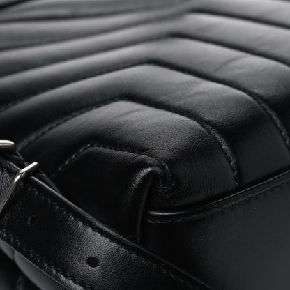 Saint Laurent Calfskin Y Quilted Monogram Small Loulou Backpack Black 8 of 9