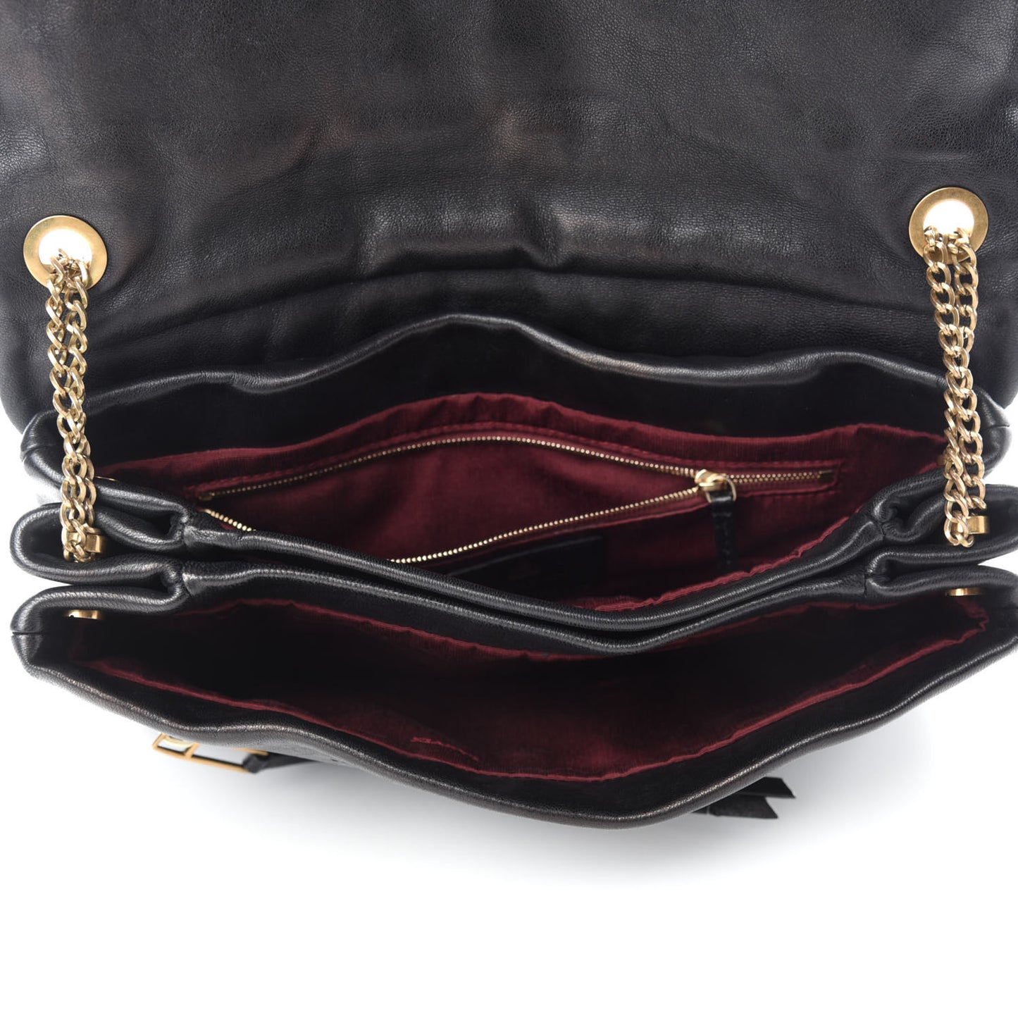 Lambskin Quilted Medium Sugar Flap Shoulder Bag Black