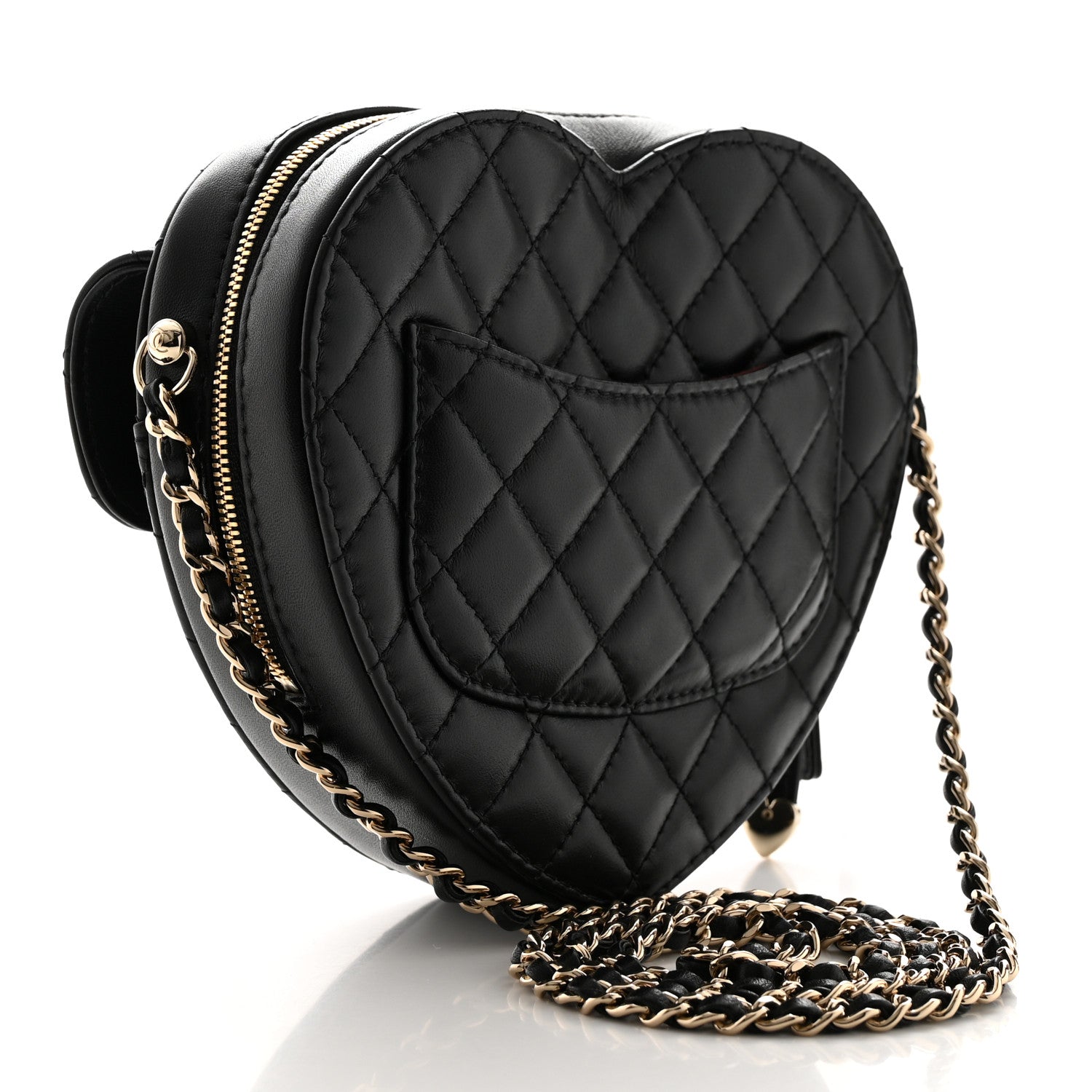 Chanel Lambskin Quilted CC In Love Heart Bag Black 3 of 11
